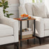 2-Tier TB01BB034 TUTOTAK End Table, Side Table, Nightstand, Storage Shelf, Sofa Side Table for Small Space, Living