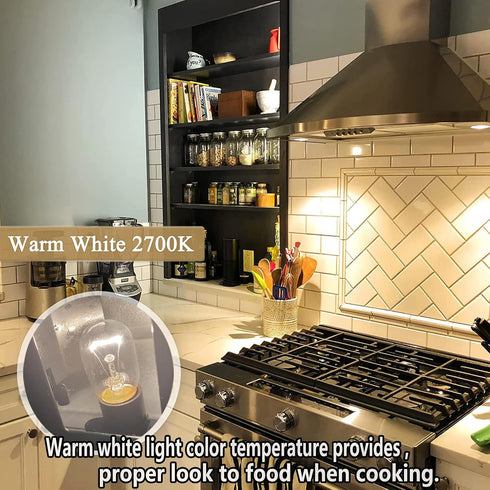 8206232A Light Bulbs for Whirlpool GE Microwave Under Hood - 40W 125V E17, 4-Pack Microwave Oven Light Bulb