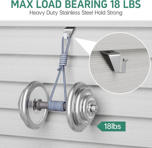 Vinyl Siding Hooks (30 Pack), Heavy Duty Hangers Clips for Hanging Outdoor Lights and Wreath Decor