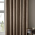 HPD Half Price Drapes Faux Linen Curtains, 1 Panel, 50W X 84L, Textured Room Darkening Drapes for Bedroom, Dutch Cocoa