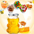 24 Pack 9.5 oz Patelai Glass Bear Shaped Honey Jars with Lids Reusable Small Tilted Bear Glass Bottles Containers