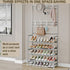 8 Closet 4 Coat Rack Shoe Rack With Storage Shelf Freestanding with Hooks for Entryway Bedroom Tier, Grey