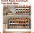 3-Tier Closet FAVOOSTY Expandable Shoe Rack, Adjustable Shoe Shelf Storage Organizer Space Saving Metal Free Standing