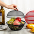MAQUITA 2 Pcs Summer Mesh Fruit Basket with Lid, Protective Countertop Wire Fruit Bowl for Kitchen