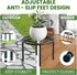 10.2" 4 TOSKING Heavy Duty Metal Plant Stand for Indoor Outdoor, Rustproof Wrought Iron Potted Plant Holder