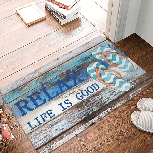 Beach Nautical Old Planks Coastal Ocean Relax Fun Indoor Door Mat Non-Slip Home Bath Room Decoration Mat Rug Housewarming Gift 23.6in*15.7in by Jedenkuku