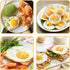 YOLCAR 2 Pack Black Nonstick Silicone Egg Rings, Upgraded Leak-proof Liquid Egg Bite Mold, Egg Mold for Frying eggs