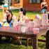120Pcs 12 oz Summer Grencian Red Ice Cream Cups Disposable Red and White Stripes Paper Dessert Snack Bowls BBQ Yogurt