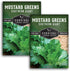 Southern Giant Mustard Green Seeds for Planting Heirloom Non-GMO Spicy Greens, Heat