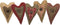 Primitives by Kathy Fabric Heart Set, Size: 6" Tall
