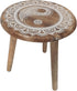 VANIYA CRAFTS Wooden Engraved Fold-able Side Table/End Table/Plant Stand/Stool for Living Room Bedroom Restaurant Kids