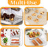 TeamFar Toaster Oven Pan with Rack Set, 10.5 x 8 x 1 Inch Stainless Steel Baking Pan Tray with Grid Rack