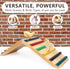 2 1 Rainbow Chicken Perch and Ramp Trainer, in Sturdy Wooden Chicken Roosting Bar, Baby Chick Toys for Brooder, Chicken
