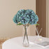 Artificial Flowers Silk Hydrangea Flowers, 5 Heads Fake Flower Bunch Bouquet for Home Wedding Party Decor