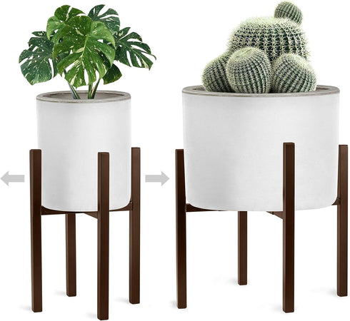 Sorbus Adjustable Metal Plant Stand Mid Century Style Flower Pot Holder, 10