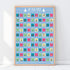100 Yoga Poses Bucket List Scratch Poster