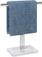 T-Shape Hand Towel Holder - Free-Standing Stand for Bathroom, Kitchen Countertop, 304 Stainless Steel (12IN-Marble