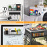 7 Pack DTUQYX Magnetic Spice Rack for Refrigerator, Metal Shelf Black , Moveable Organizer with Hook Rack, Paper Towel
