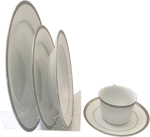 Dinnerware Plate Place Setting Display Stand - Holds 3 to 5 Plates (Item #102113)