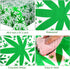 2 Pieces Pot Leaves Weed Banners and 51.2 x 86.6 Inch Weed Tablecover for Pot Leaf Birthday Party Picnic Decoration