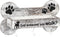 J JACKCUBE DESIGN Rustic White Bone Shape Wall Mounted Dog Leash Holder - 3 Key Holder Hooks and Extra Storage Box