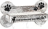 J JACKCUBE DESIGN Rustic White Bone Shape Wall Mounted Dog Leash Holder - 3 Key Holder Hooks and Extra Storage Box