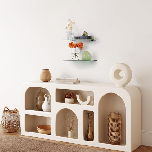 12 4'' 2 iobiotio Small Floating Shelves, x Shelves for Wall, Decorative Floating Shelves for Home Office, Wall Mounted