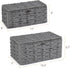Mkono Storage Baskets Bin with Lid, Decorative Handwoven Organizer for Shelves, Set of 2, Grey