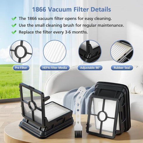 3 Pack 2788 1866 2554 2554A 2590 2593 2596, 35151 3515 35152 3513 3518, 1618641&1608684 Multi-Surface Pet Brush Rolls