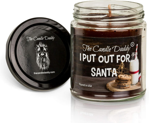 I Put Out for Santa Funny Candle - Hand Poured 6oz Chocolate Chip Cookie Scented Candle - USA