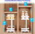 2 Pack 2 Mustorn Pull Out Spice Rack Organizer for Cabinet, Tier Metal Slide Out Seasoning Organizer and Storage Heavy