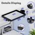 Bedside Shelf, Bunk Bed Table Shelf for Top Bunk, Black Clip On Nightstand with Removable Cup Holder&Power Strip