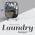Handy Laundry Collapsible Mesh Pop Up Hamper, Wide Opening with Side Pocket - Sturdy, Foldable Design (Black | 2-Pack)