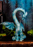 Ebros 5.5" Tall Valentine Cupid Love Blue Dragon Figurine - Romantic Male Dragon Collectible for Dungeons and Dragons