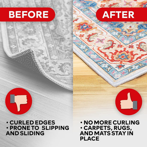 XFasten Double Sided Carpet Tape, Heavy Duty 2” x 40 yds Residue-Free Rug Tape for Area Rugs Over Carpet
