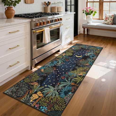 GarveeHome 2x6 Jungle Washable Runner Rug for Kitchen, Soft Animal Print Hallway