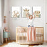 Set 3, 12x16 inch Nursery Wall Decor of Cute Animal Lion Elephant Baby Pictures Poster Prints, Giraffe Jungle Canvas
