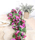Miracliy 9Pcs 74FT Purple Flower Garland, Artificial Rose Arch Vines for Wedding Decoration
