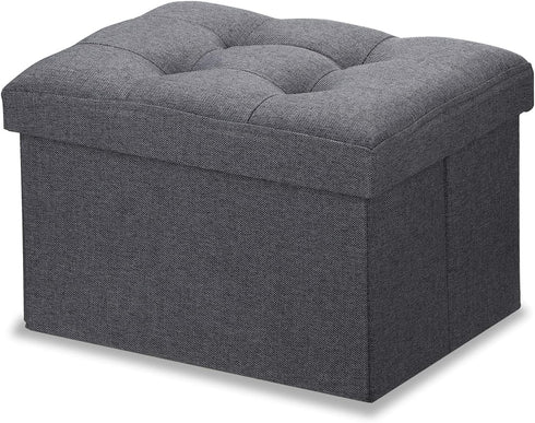 LINMAGCO Ottoman Storage Ottoman with Storage Small Foot Rest Stool Under Desk