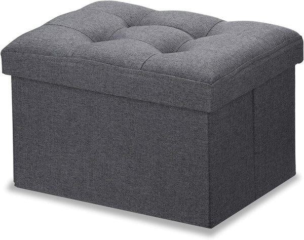LINMAGCO Ottoman Storage Ottoman with Storage Small Foot Rest Stool Under Desk