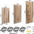 YGEOMER Floating Shelves for Wall, Light Carbonized Brown Wall Mounted Wood Shelf for Home Decor, Set of 4