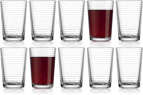7 oz. Set 10 Glaver's Juice Glasses of Glass Cups Beverage Water Tumblers For Home and Bar, Water, Cocktails, Iced tea.