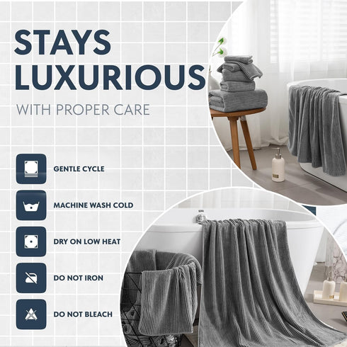 4 Set 35"x70"Oversized Piece Bath Towel Bath Towel for Bathroom Ultra Soft Fluffy Extra Large Bath Sheet Luxury Premium