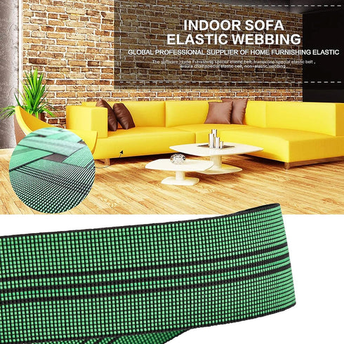 2-inch Wide Sofa Elastic Webbing, Elasbelt Stretch Latex Band for Upholstery Furniture Repair, 42 Foot