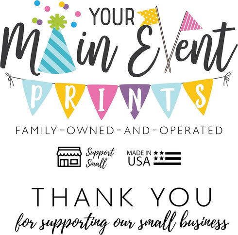 Your Main Event Prints Eucalyptus Bridal Shower Games - How Many Kisses For The Mrs, Includes 1 Stand (5x7) & 50