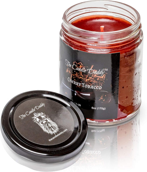 Cherry Tobacco Scented Candle - 6 Ounce Jar Candle