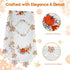 Jovialix 90 Inches Thanksgiving Fall Table Runner Long - Ivory Cutwork Lace with Embroidered Pumpkins & Maple Leaves