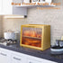 Joyvilla Countertop, Double Layer Bamboo Bread Box for Kitchen Bread Storage Container, Bread Box with Window, Large