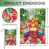 Welcome Summer Tiki Aloha Hibiscus Frangipani Flower Garden Flag, Tropical Outdoor Small Decor for Home