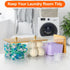 4 Pack Laundry Detergent Container, Clear Laundry Room Organization Containers, Large Laundry Powder Storage Organizer